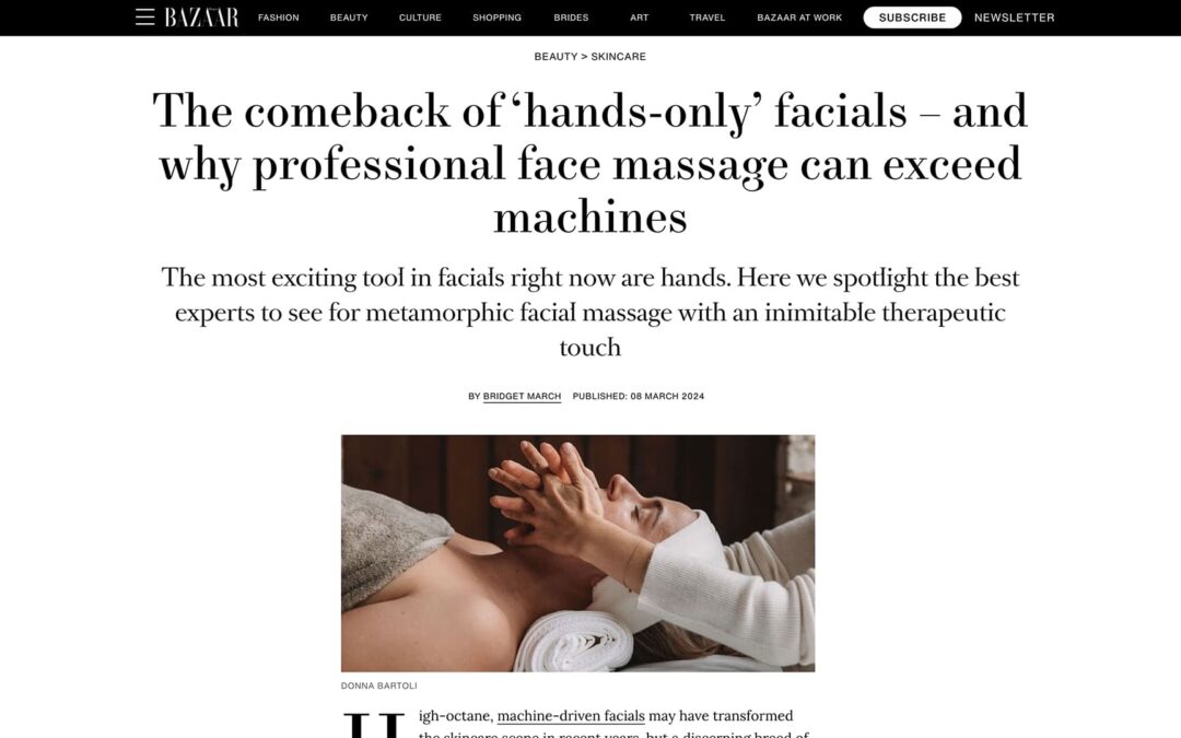 The comeback of &lsquo;hands-only&rsquo; facials &ndash; and why professional face massage can exceed machines